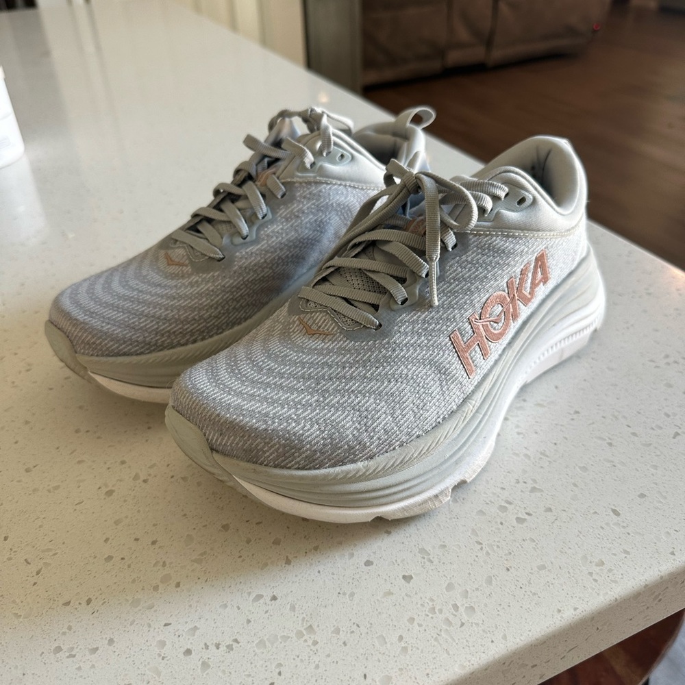 Hoka Women's Light Gray Athletic Shoes